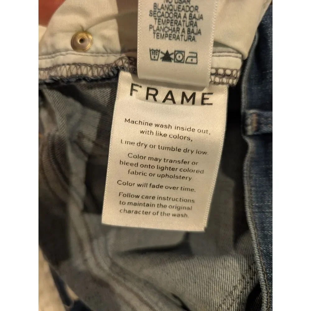 FRAME Le High Skinny Jeans – Dark Wash Size 31 - Picture 6 of 8